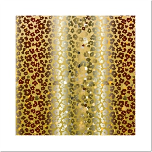 Colourful gradient unique flowers leopard stripes abstract modern 264 Pattern Posters and Art